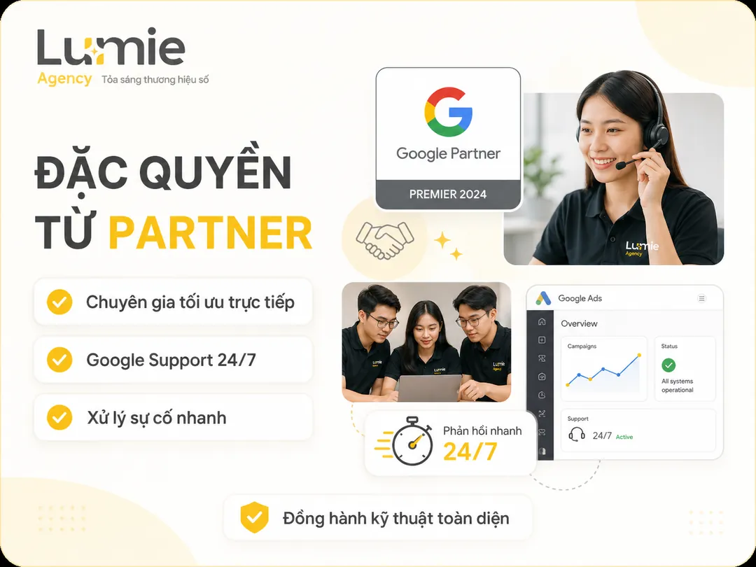 Quyền lợi hỗ trợ kỹ thuật Google Ads dành cho doanh nghiệp