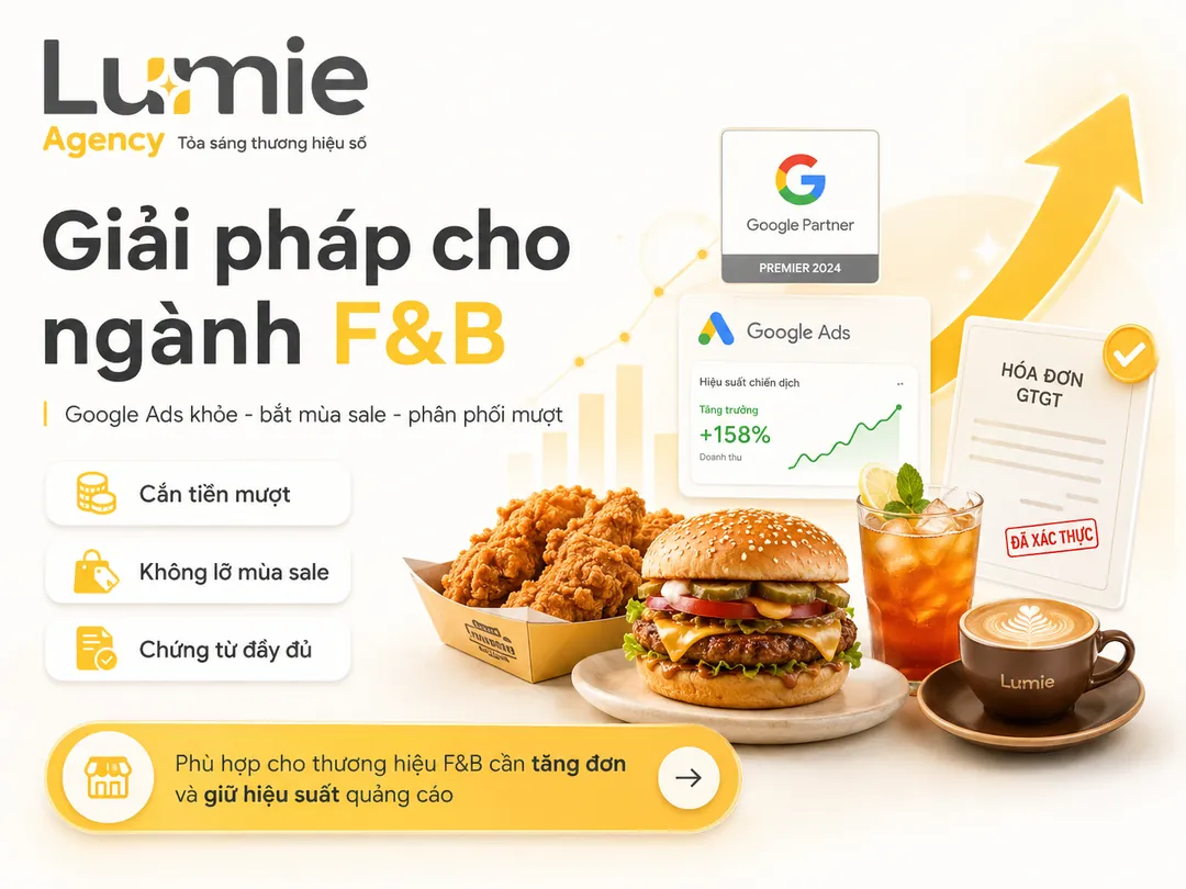 Giải pháp Google Ads Invoice cho doanh nghiệp F&B
