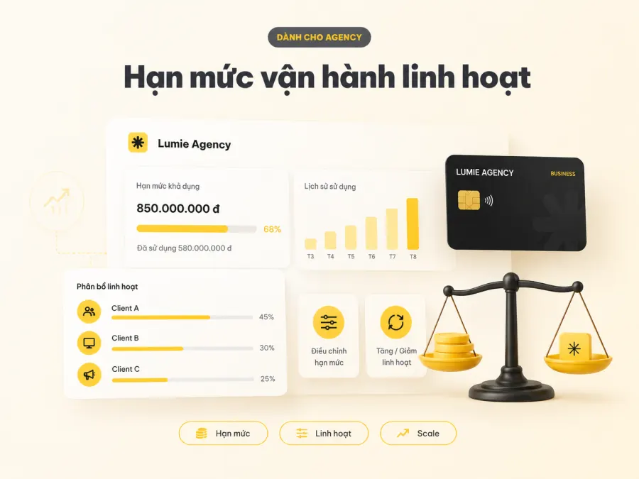 Hạn mức vận hành tài khoản Meta Invoice linh hoạt cho Agency
