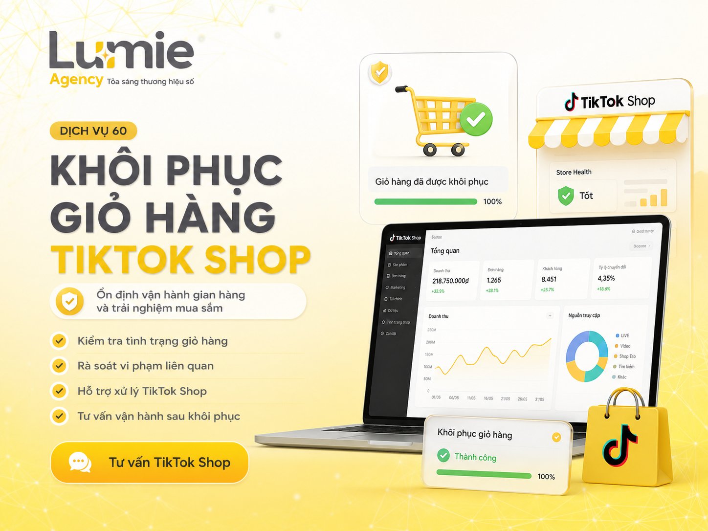 Dịch vụ khôi phục giỏ hàng TikTok Shop bị gỡ hoặc ẩn liên kết sản phẩm