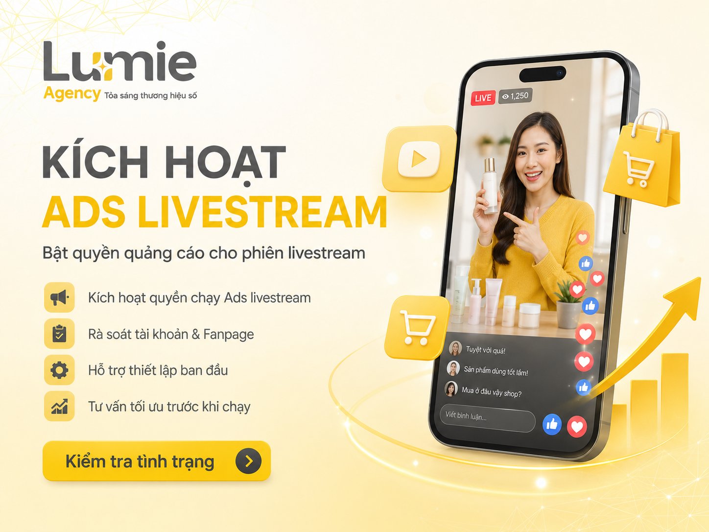Kích hoạt quảng cáo livestream