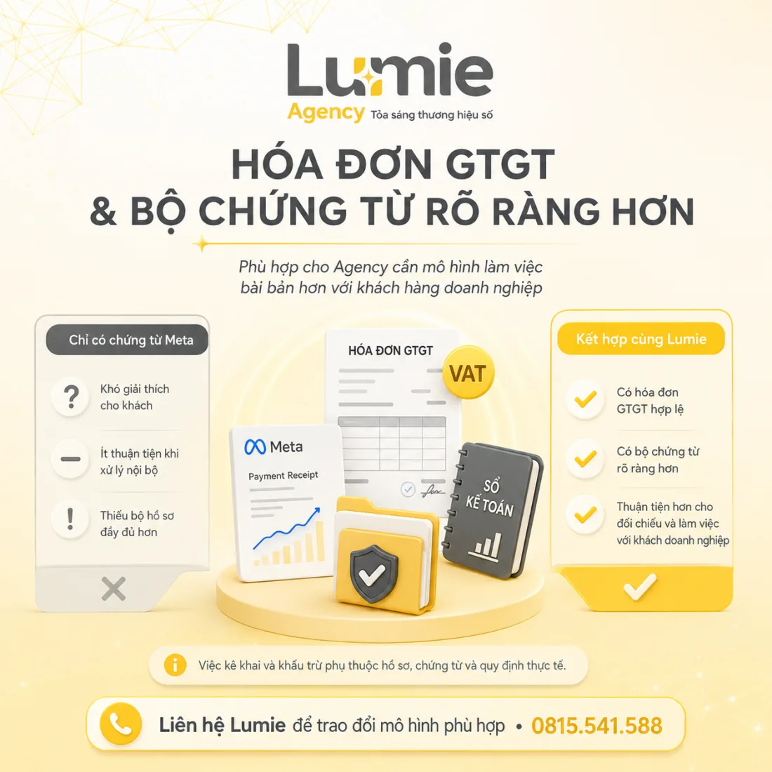 Hóa đơn GTGT và bộ chứng từ rõ ràng hơn cho Agency