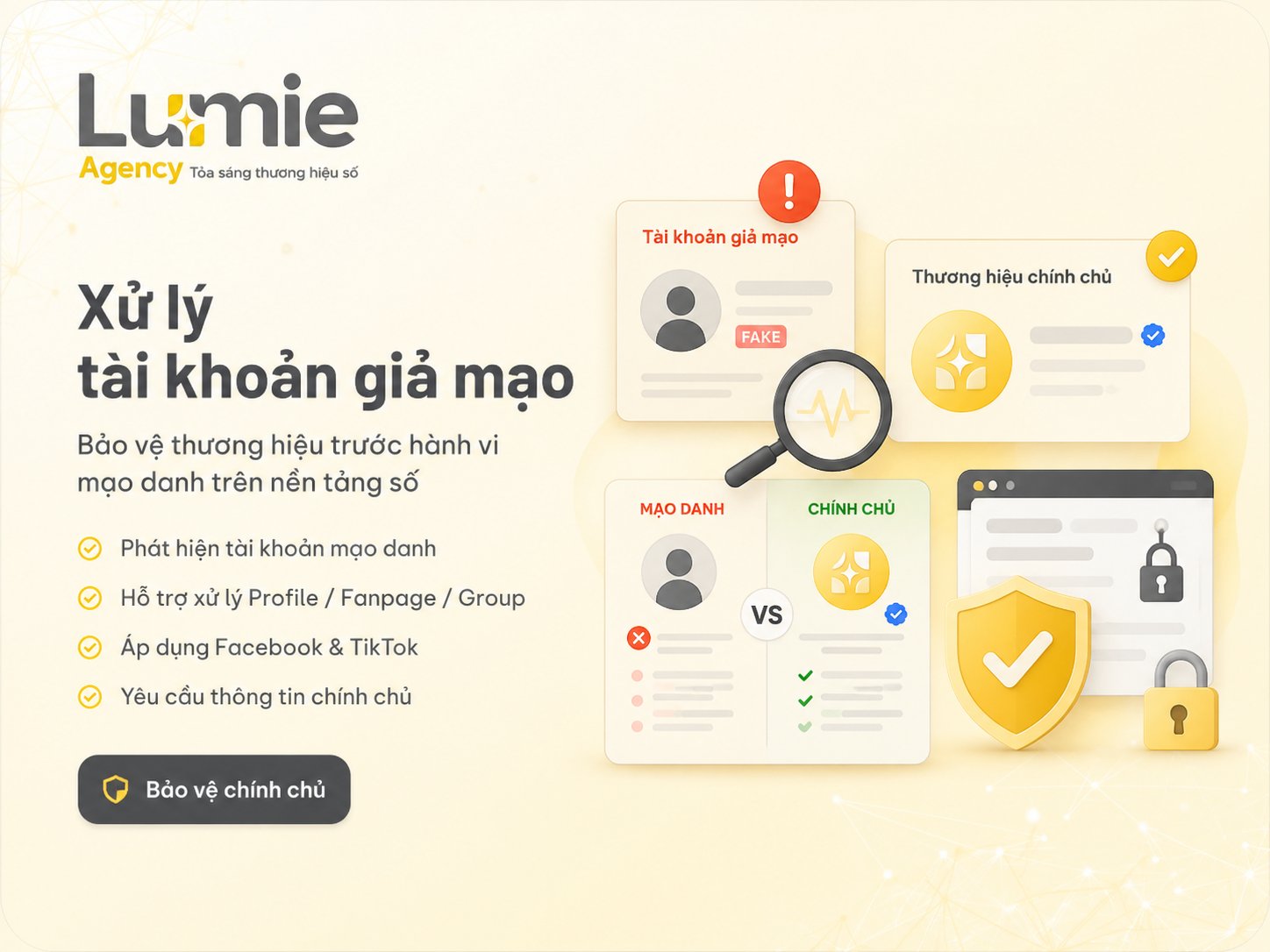 Minh họa quy trình kiểm tra tài khoản giả mạo và thu thập bằng chứng