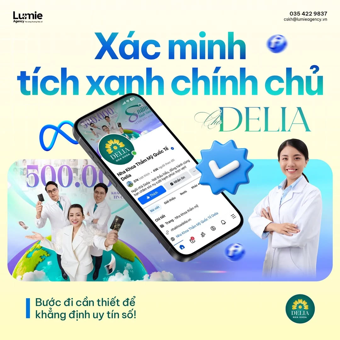 Hình ảnh dự án Lumie xác minh tích xanh chính chủ cho Nha khoa Thẩm mỹ Delia