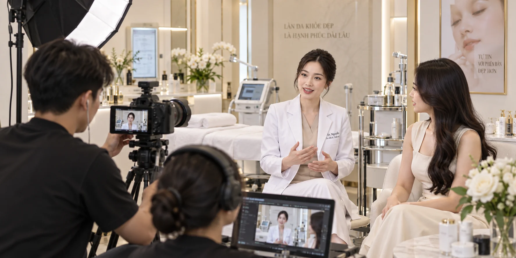 Sản xuất video phỏng vấn bác sĩ và tư liệu chuyên môn y khoa tại thẩm mỹ viện