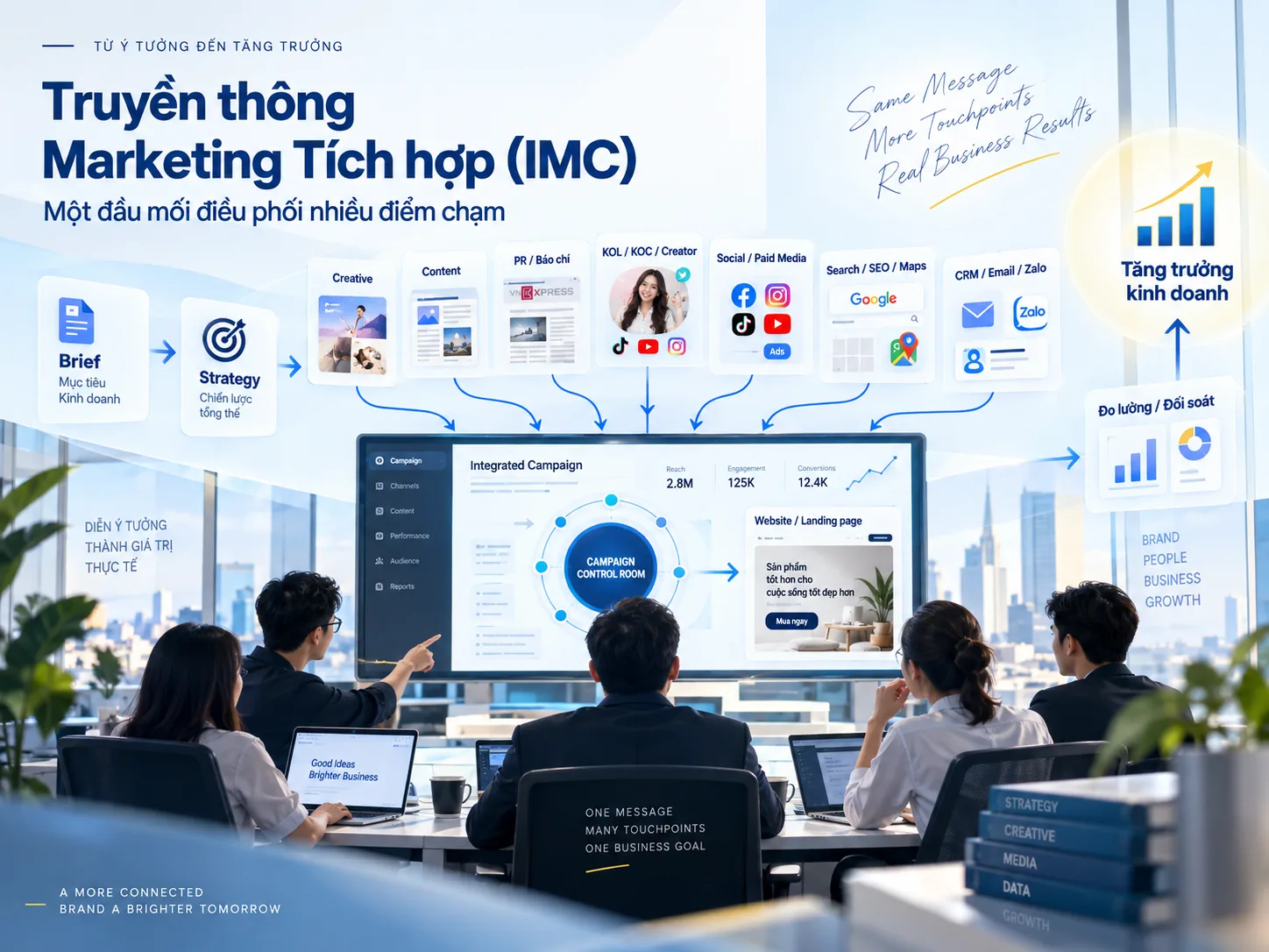 Dịch vụ truyền thông Marketing tích hợp kết nối chiến lược, nội dung, PR, creator, quảng cáo và dữ liệu