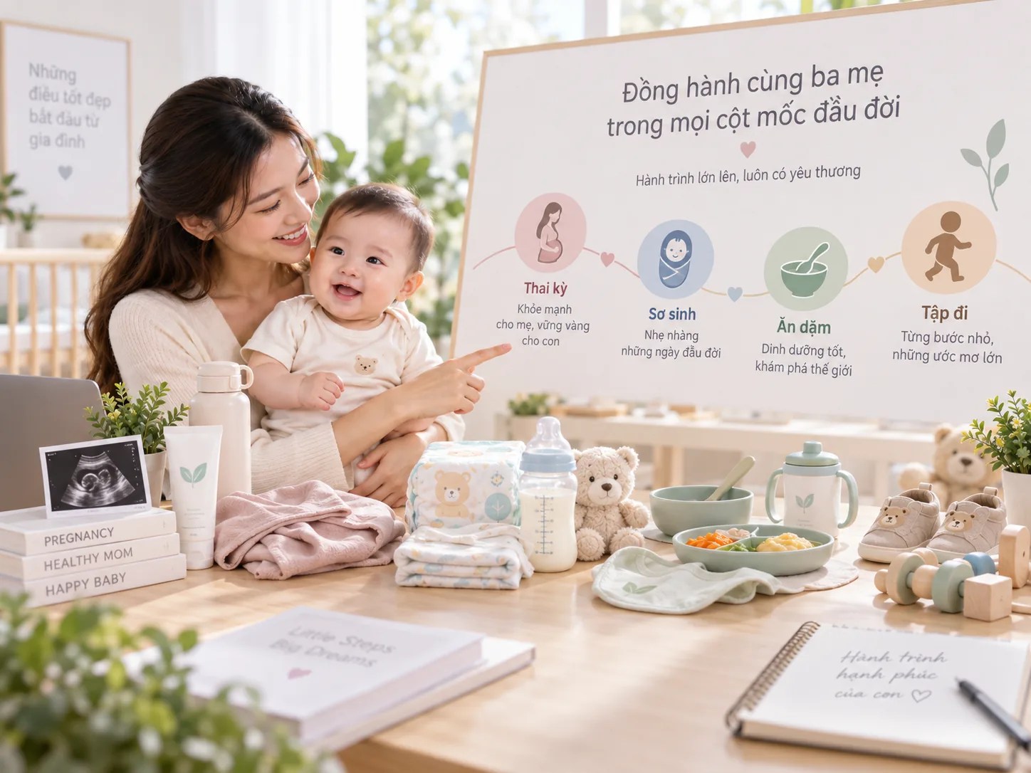 Hành Trình Chăm Sóc Theo Từng Cột Mốc Phát Triển Của Bé