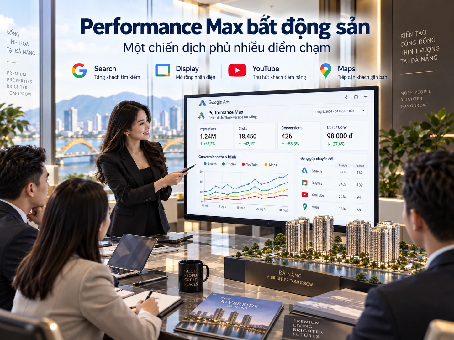Minh họa Performance Max cho chiến dịch bất động sản