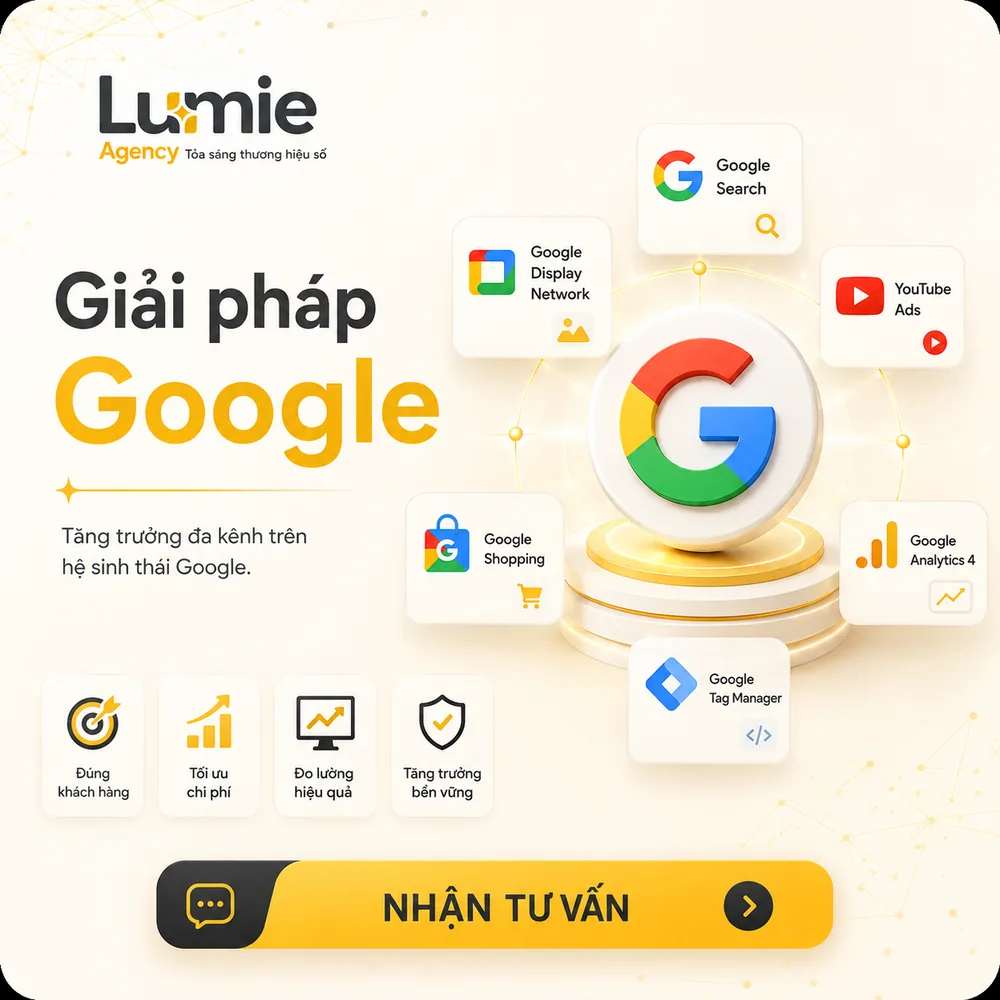 Dịch vụ quảng cáo Google và YouTube của Lumie