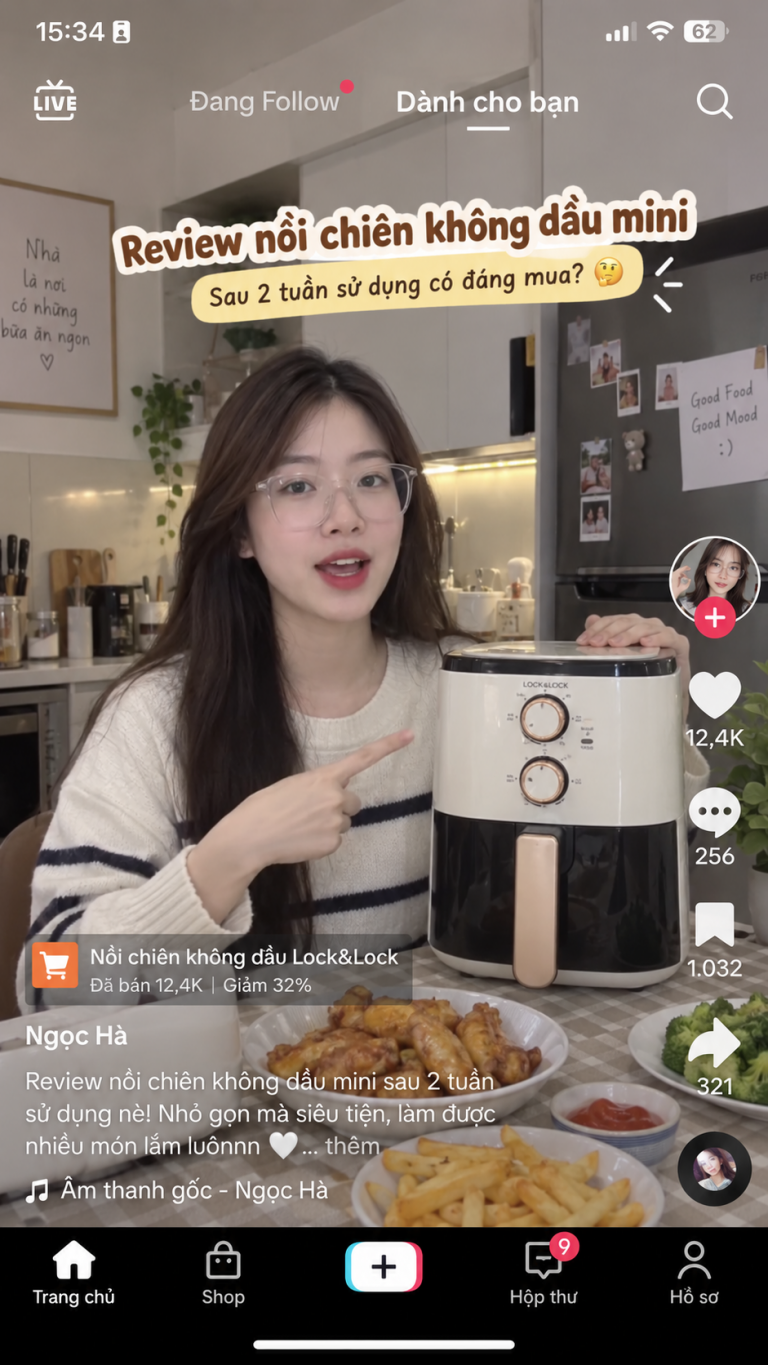 Minh họa video trải nghiệm sản phẩm gia dụng trong bối cảnh tại nhà