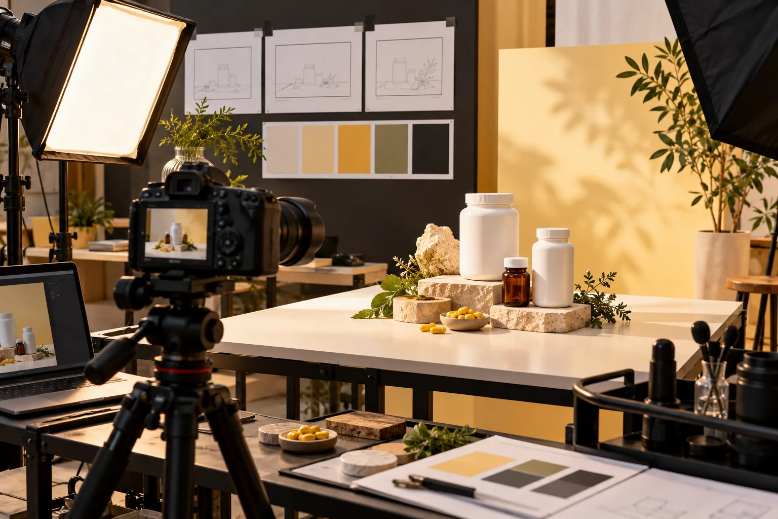 Studio quay chụp sản phẩm chăm sóc sức khỏe