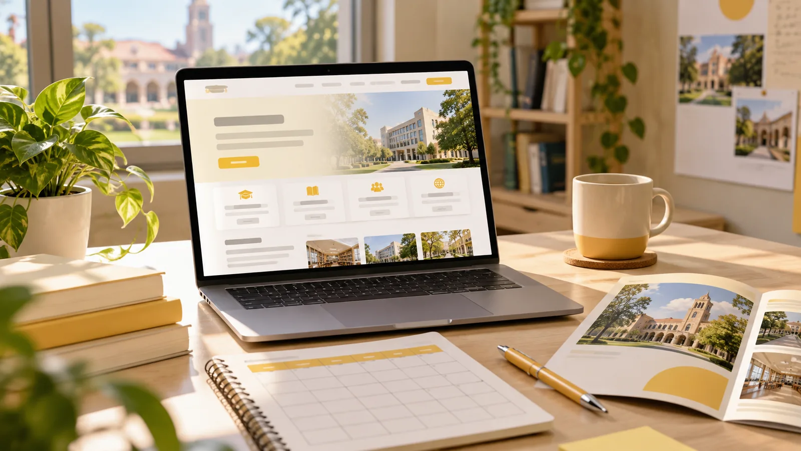Bàn thiết kế trang đích tuyển sinh và thông tin chương trình học