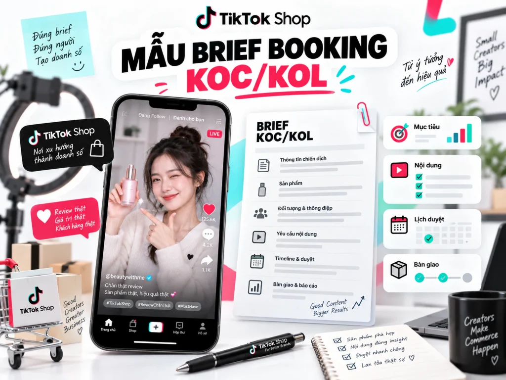 Mẫu yêu cầu KOC/KOL review sản phẩm trên TikTok (brief)