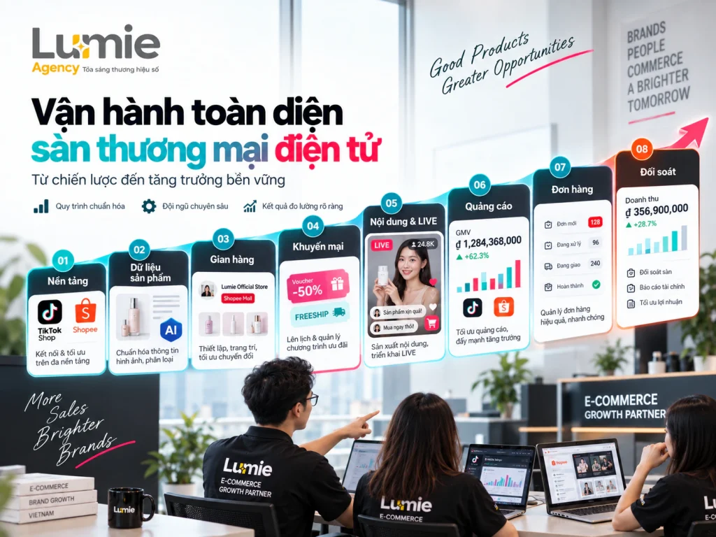 Tám lớp vận hành sàn thương mại điện tử từ nền tảng đến đối soát