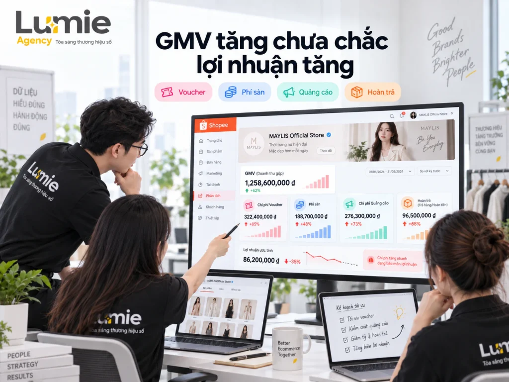 Đội ngũ phân tích GMV, chi phí và lợi nhuận khi vận hành sàn thương mại điện tử