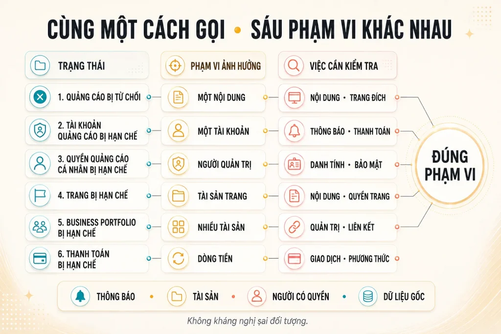 Ma trận sáu trạng thái bị gọi là vô hiệu hóa với phạm vi ảnh hưởng và điểm kiểm tra đầu tiên