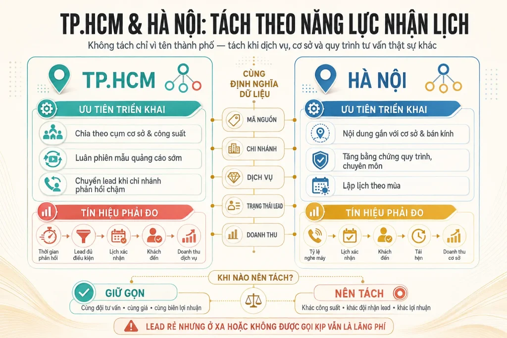 Hai lane TP.HCM và Hà Nội với ưu tiên triển khai, tín hiệu phải đo, dữ liệu chung và điều kiện nên tách cấu trúc