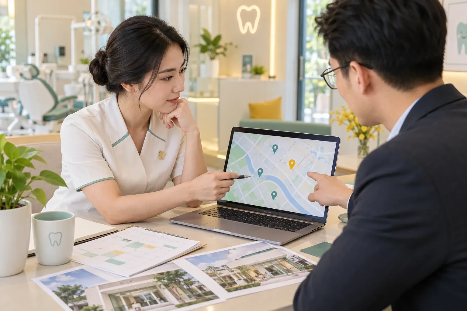 Nhân sự phòng khám và agency rà vị trí, giờ mở cửa và thông tin từng cơ sở trên bản đồ