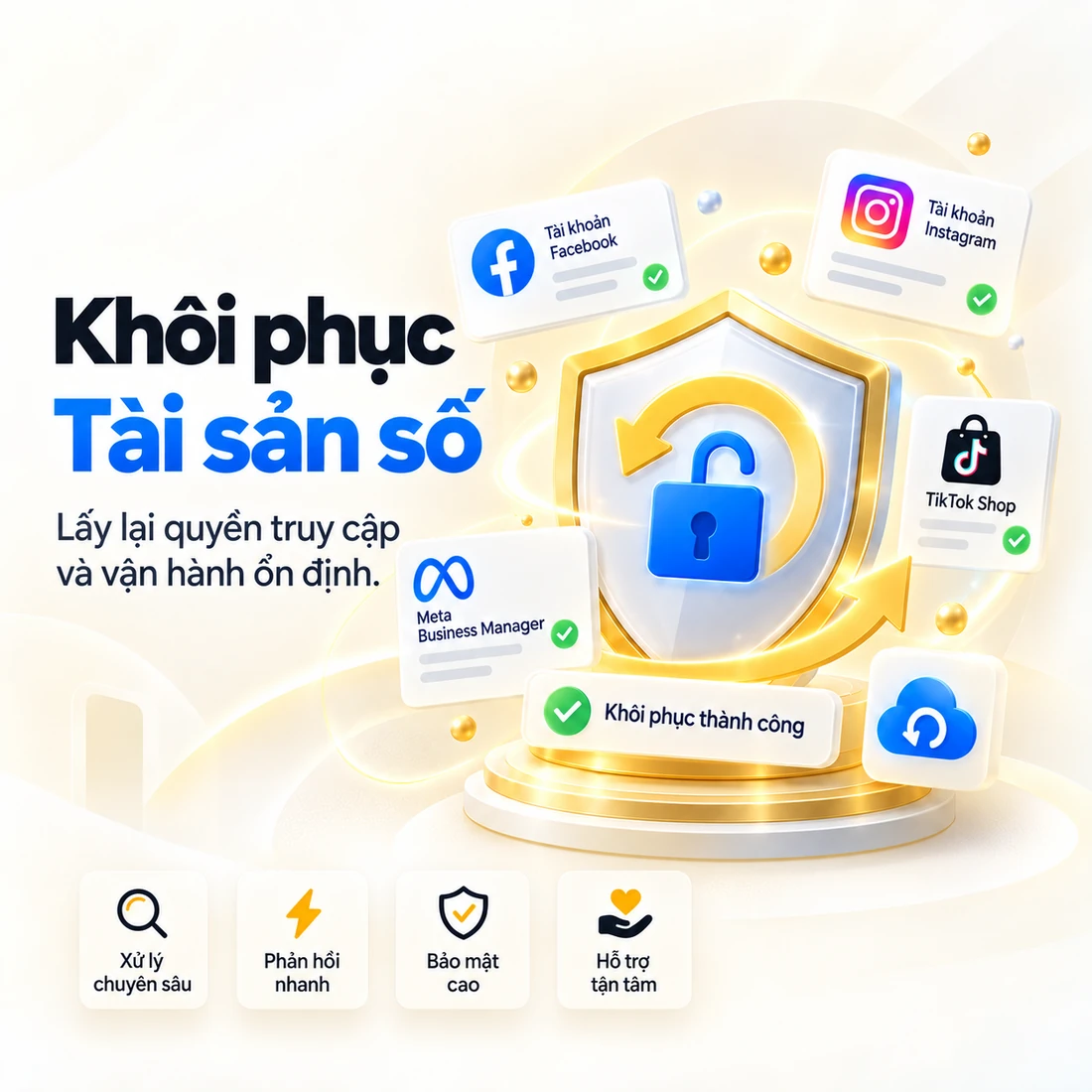 Dịch vụ khôi phục tài khoản và tài sản số