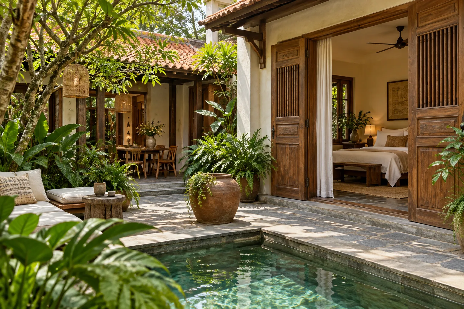 Bối cảnh lưu trú minh họa: Boutique, villa & homestay