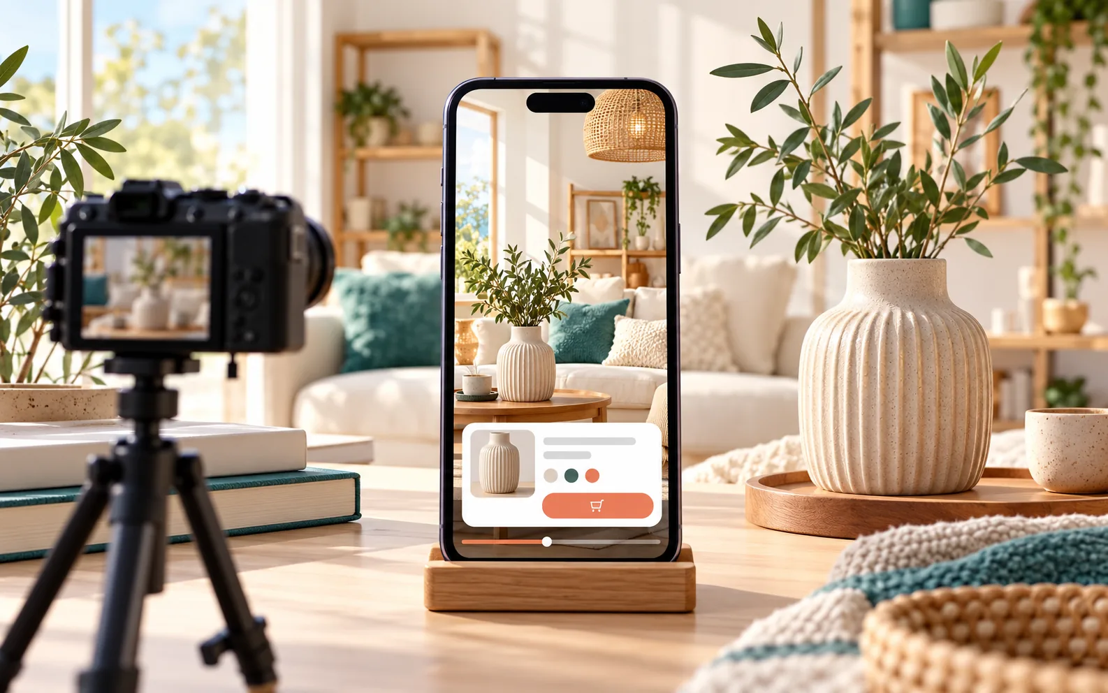 Mô phỏng video dọc giới thiệu sản phẩm bán lẻ kèm đường mua