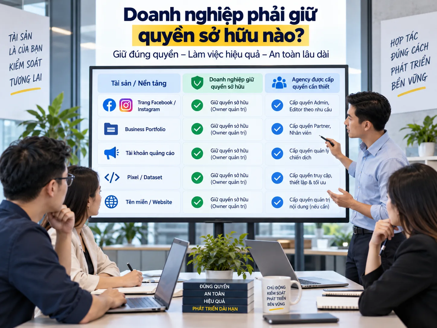 Quyền sở hữu doanh nghiệp cần giữ khi thuê Agency