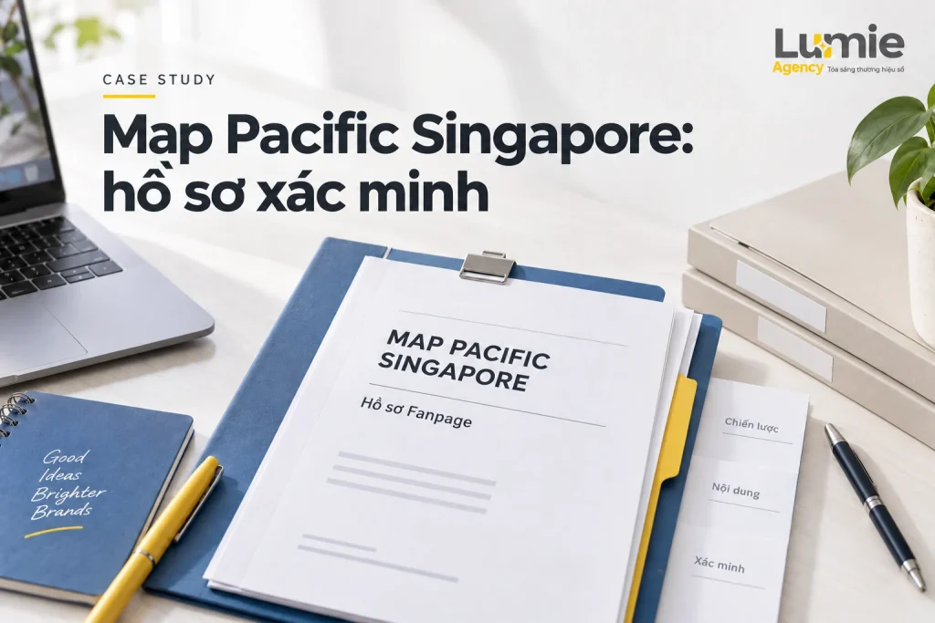 Case study xác minh tích xanh Fanpage Map Pacific Singapore thành công