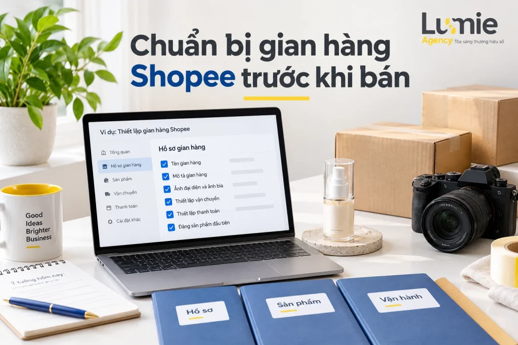 Checklist thiết lập gian hàng Shopee cho thương hiệu