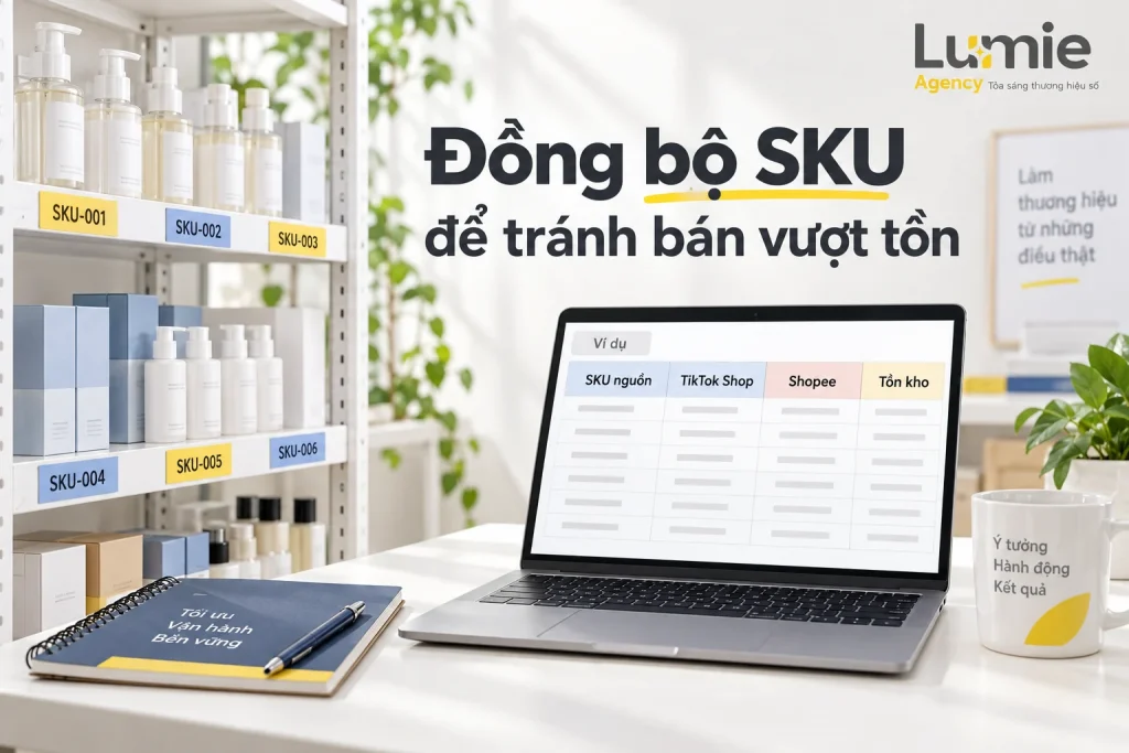 Đồng bộ SKU và tồn kho TikTok Shop, Shopee: Tránh bán vượt tồn