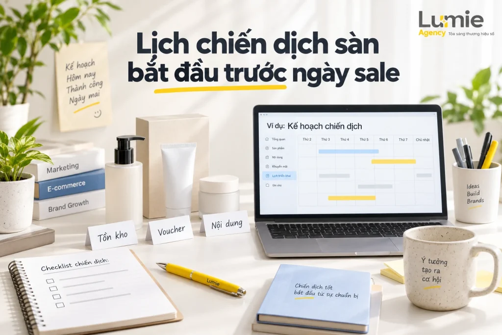 Lịch chiến dịch TikTok Shop & Shopee: Tồn kho, voucher, nội dung