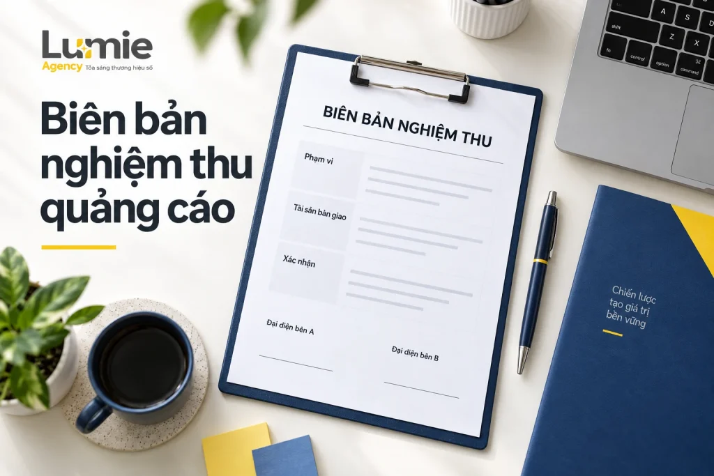 Mẫu biên bản nghiệm thu quảng cáo Facebook file Word