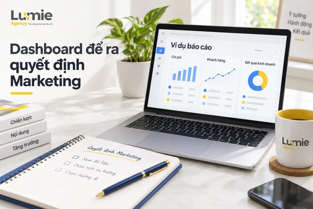 Mẫu Dashboard báo cáo Marketing cho doanh nghiệp cần điều hành đa kênh