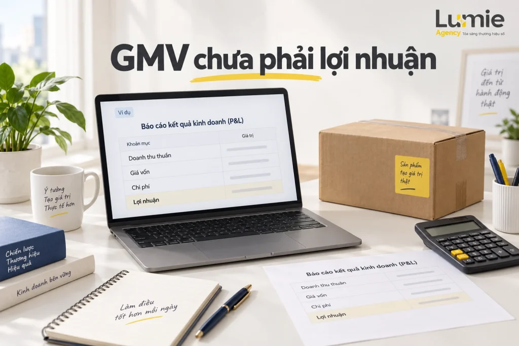 P&L TikTok Shop & Shopee: GMV, NMV và lợi nhuận thật