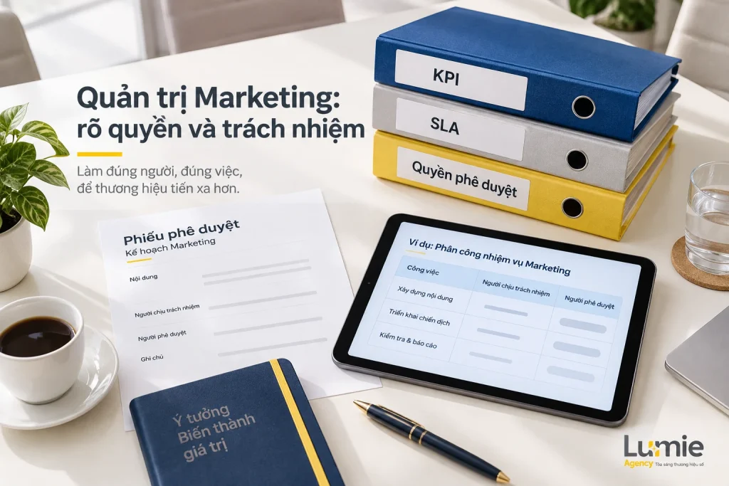 Quản trị Marketing trong doanh nghiệp: KPI, SLA và quyền phê duyệt