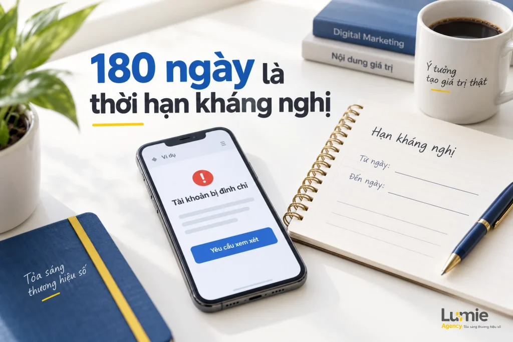 Tài khoản Facebook bị đình chỉ 180 ngày