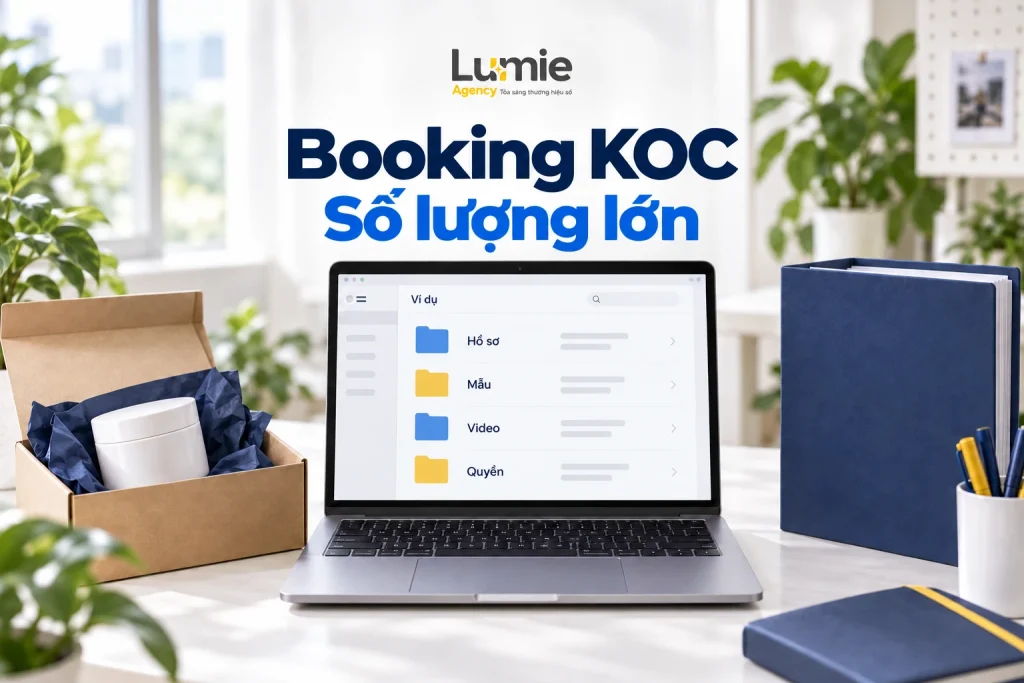 Booking KOC số lượng lớn: quản lý mẫu và nghiệm thu