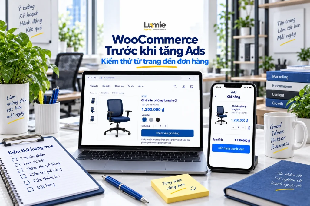 Checklist WooCommerce trước khi tăng ngân sách Google Ads
