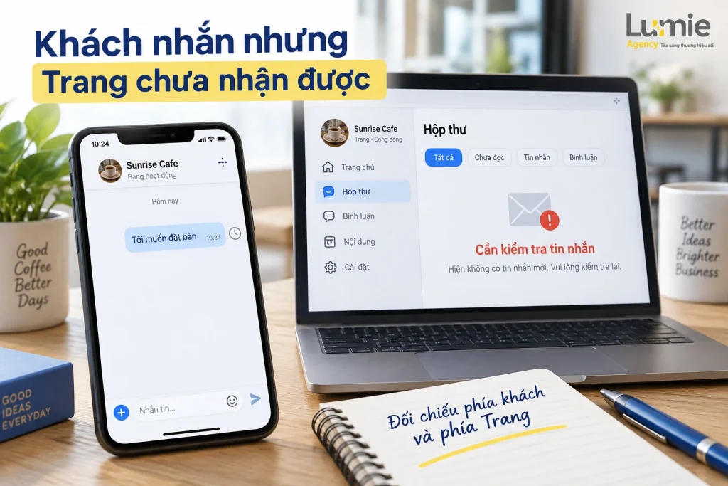 Fanpage bị lỗi: kiểm tra tin nhắn, bài viết và quyền