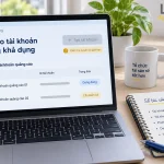 Ví dụ nút tạo tài khoản không khả dụng và sổ kiểm kê tài sản quảng cáo