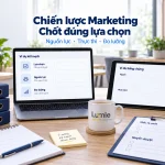Ảnh đại diện kế hoạch chiến lược Marketing với lựa chọn và nguồn lực