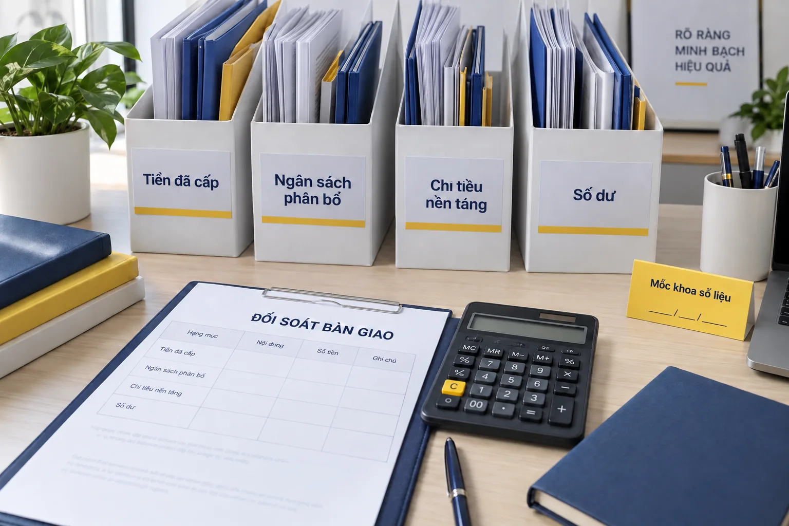 Bốn nhóm tiền đã cấp, ngân sách phân bổ, chi tiêu nền tảng và số dư