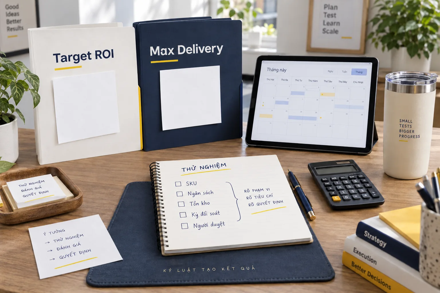Hồ sơ Target ROI, Max Delivery và checklist ngân sách, tồn kho, kỳ đối soát