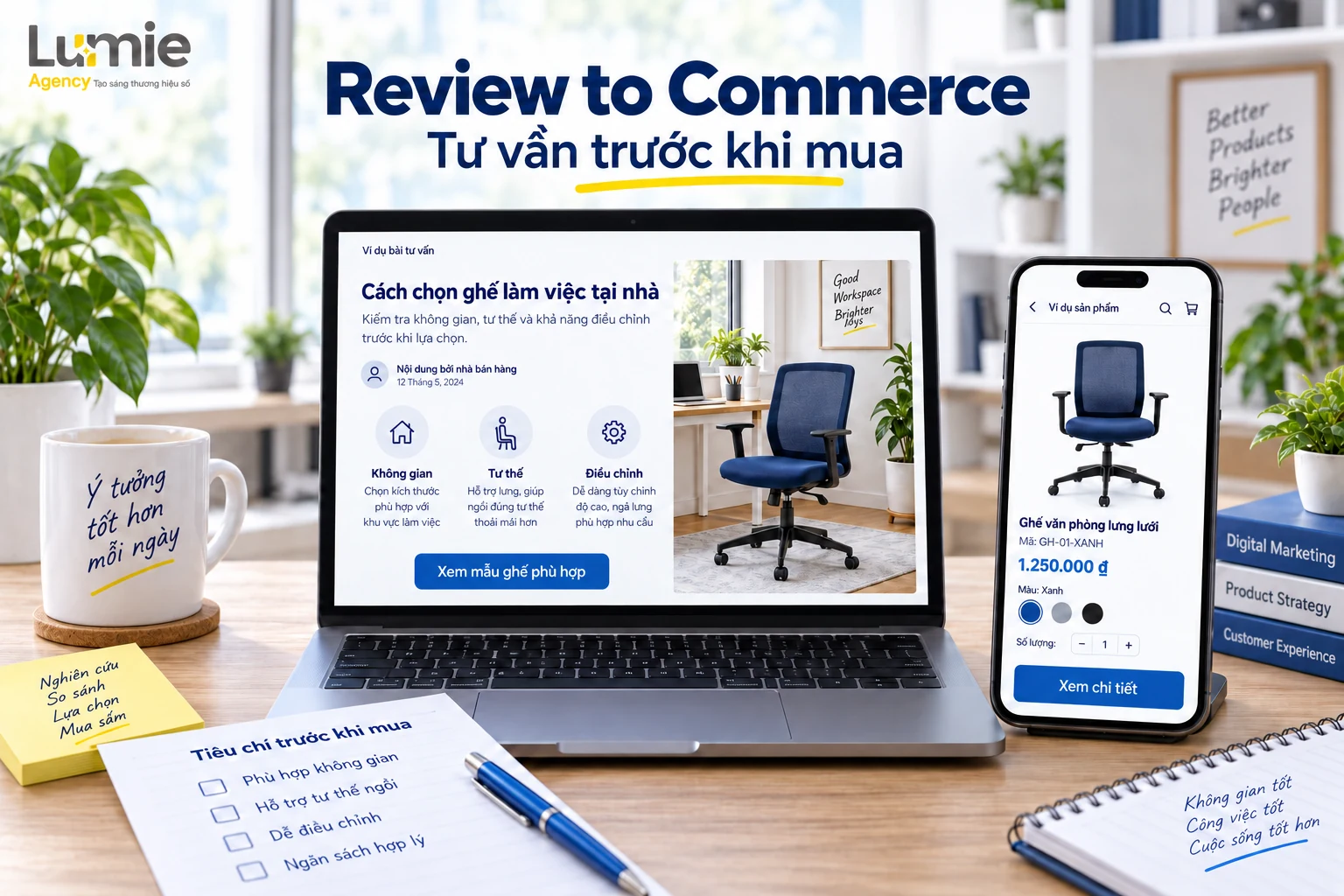 Bài tư vấn cách chọn ghế và trang sản phẩm tương ứng