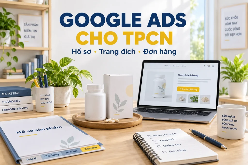 Quảng cáo Google thực phẩm chức năng: điều kiện và đo đơn hàng