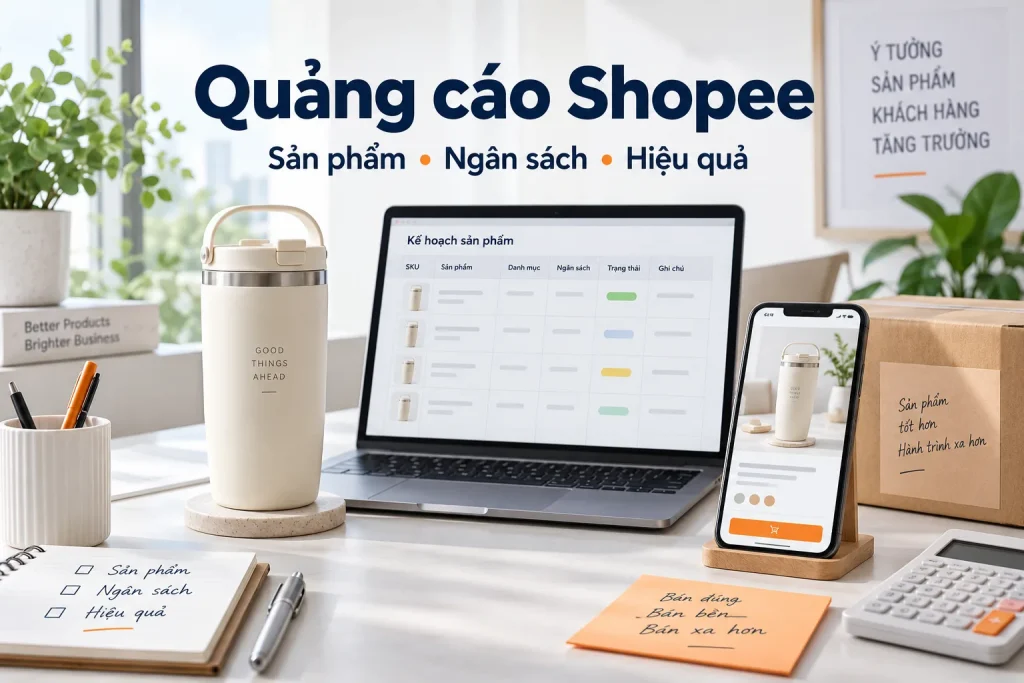 Quảng cáo Shopee: Cách chọn sản phẩm, ngân sách và đo hiệu quả