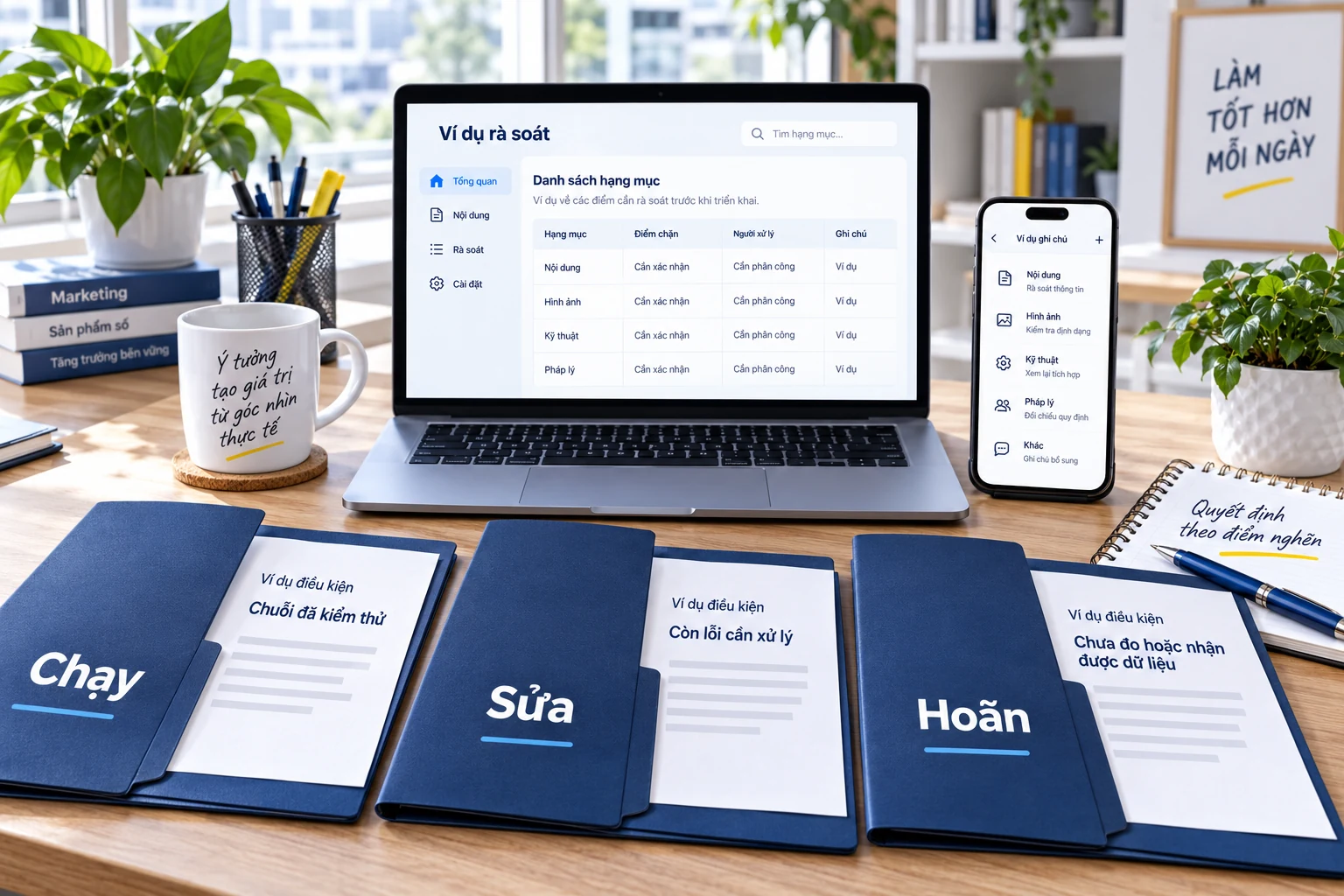 Ba hồ sơ quyết định chạy, sửa hoặc hoãn dựa trên điểm nghẽn cần xác nhận